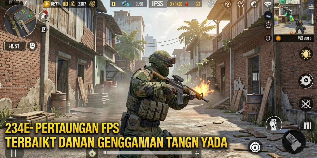 Tampilan gameplay intens di 234E dengan aksi tembak-menembak yang mendebarkan.