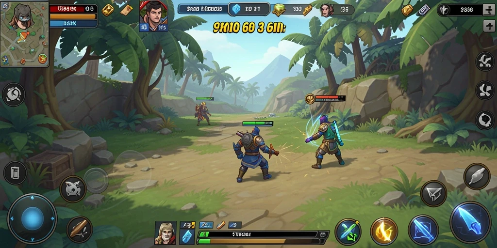 Tampilan utama gameplay 66K dengan berbagai strategi dan unit tempur.