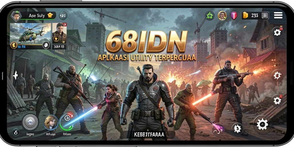 Tampilan utama 68IDN dengan berbagai fitur utility yang menarik.
