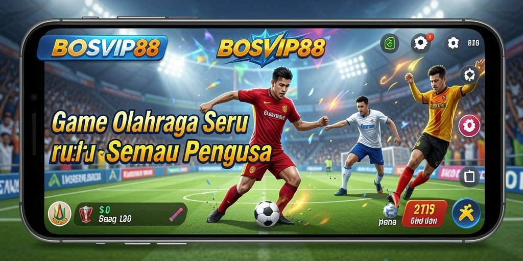 Tampilan seru gameplay <strong>BOSVIP88</strong> dengan aksi olahraga yang mendebarkan.