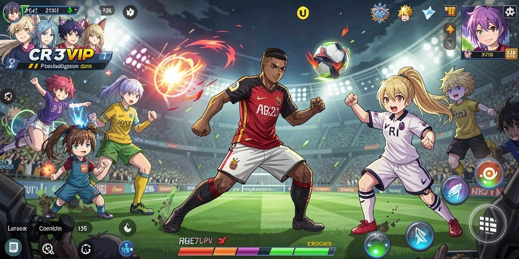 Tampilan gameplay CR7VIP yang menampilkan petualangan seru dalam dunia Anime.