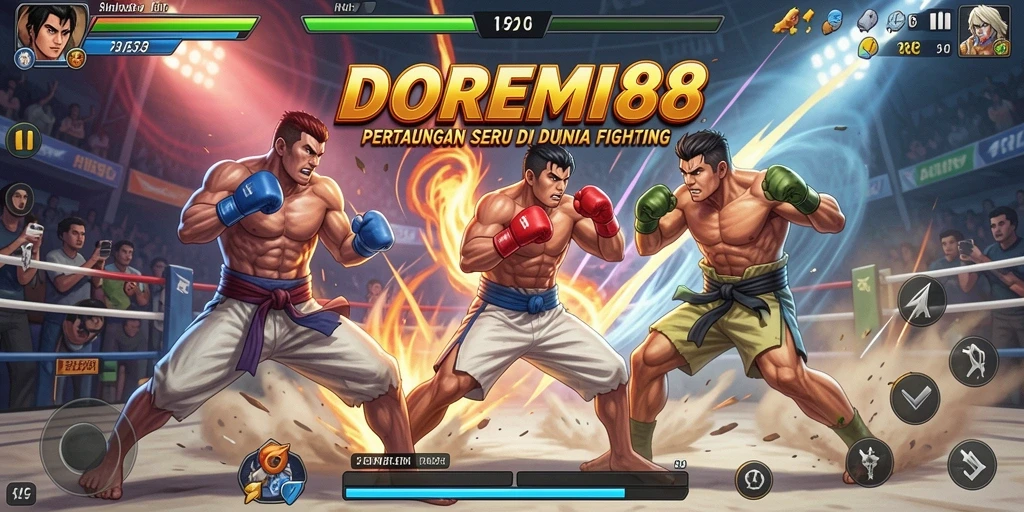 Screenshot DOREMI88 menampilkan aksi pertarungan yang mendebarkan.