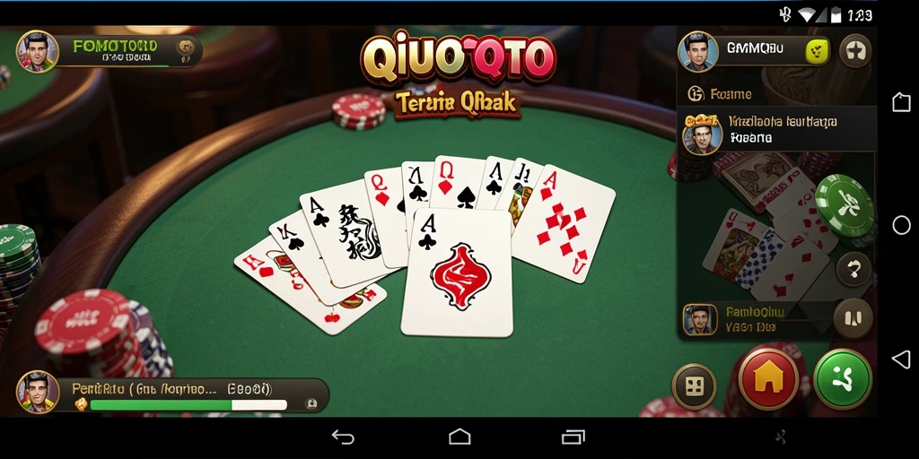 Tampilan gameplay seru dalam FOMOTOTO saat bermain QiuQiu.