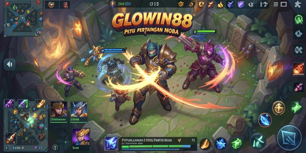 Tampilan gameplay GLOWIN88 yang penuh aksi dan strategi.