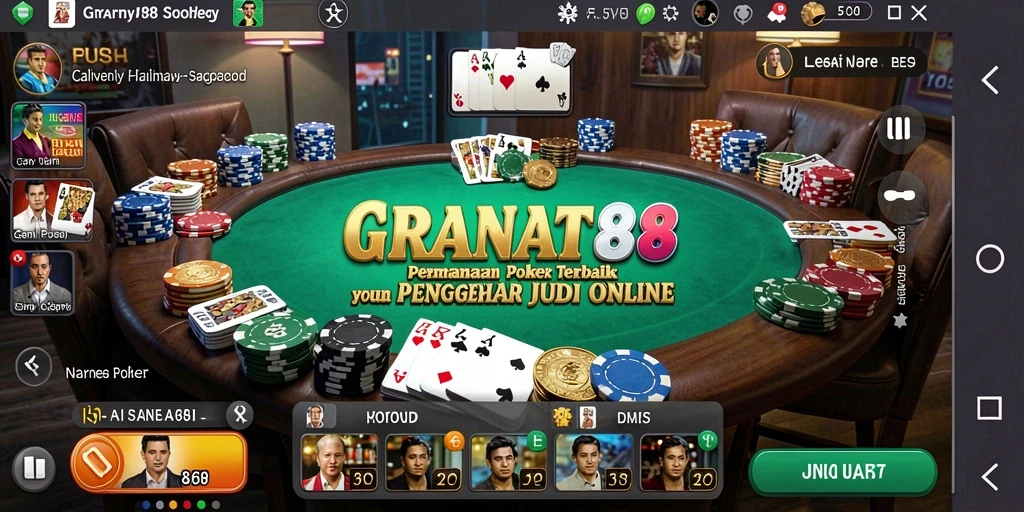 Tampilan gameplay seru dan interaktif dari GRANAT88 Poker.
