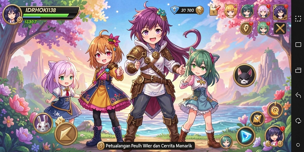 Tampilan screenshot IDRHOKI138 yang menarik saat pertarungan karakter Anime.