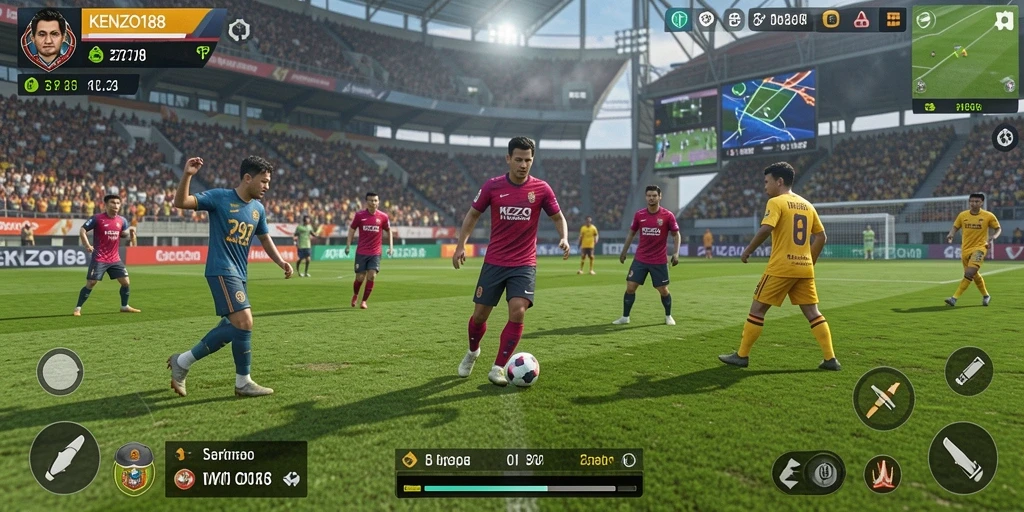 Tampilan gameplay KENZO188 yang mendebarkan dan realistis.
