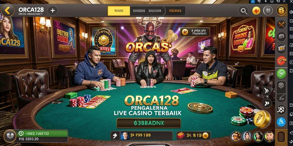Tampilan menarik dari gameplay Live Casino ORCA128 yang mengasyikkan.
