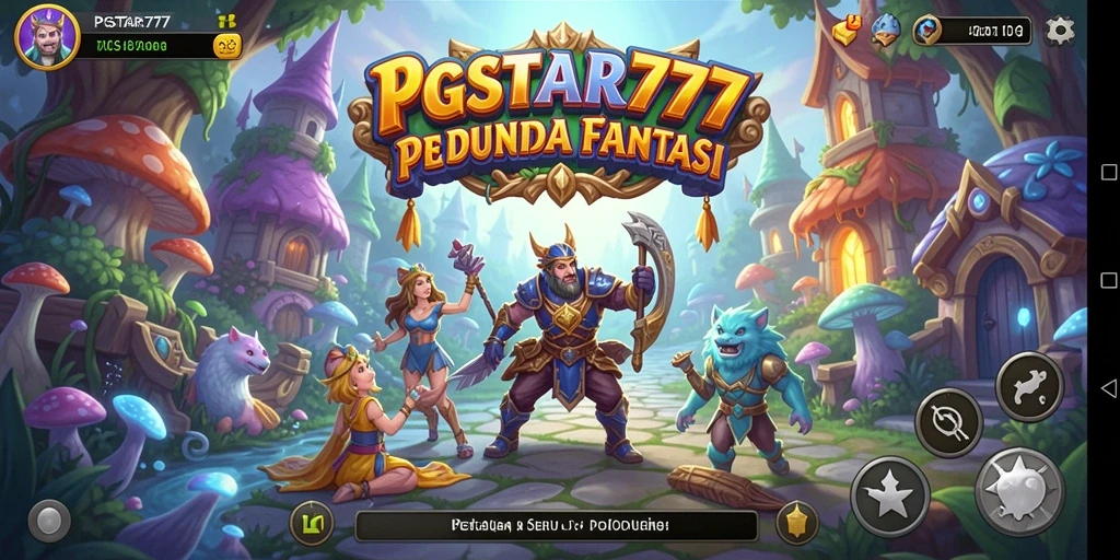 Tampilan gameplay <strong>PGSTAR777</strong> yang menampilkan karakter berpetualang di dunia fantasi.