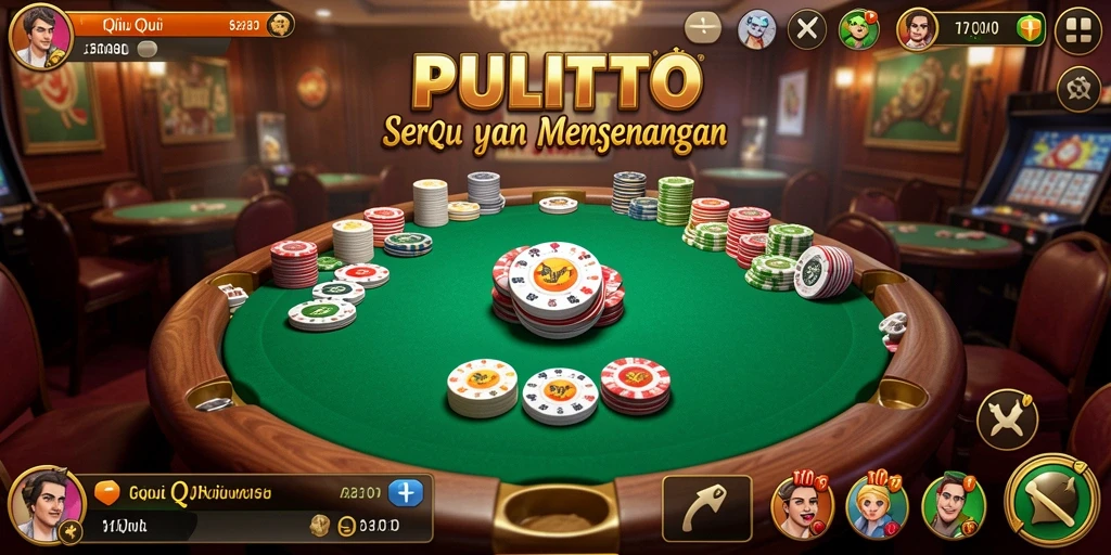 Tampilan gameplay seru dari PULITOTO yang penuh strategi QiuQiu.