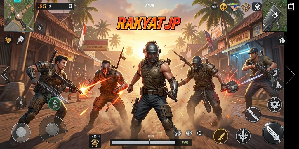 Screenshot RAKYATJP menampilkan aksi seru dalam gameplay.