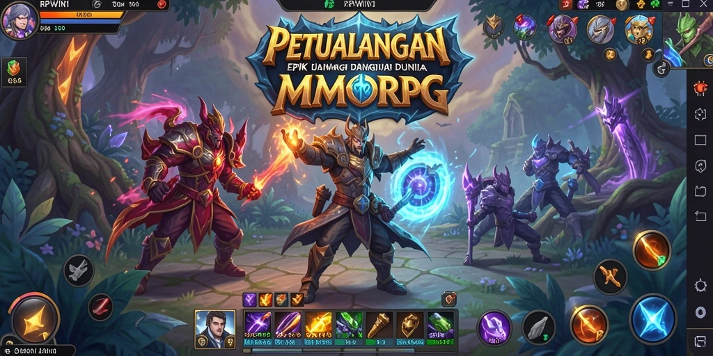 Gameplay menakjubkan di dunia fantasi MMORPG.