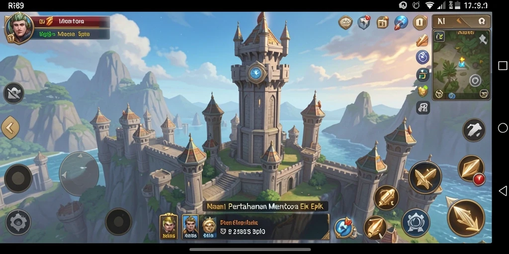 Screenshot gameplay RR89 yang menampilkan aksi Tower Defense yang mendebarkan.