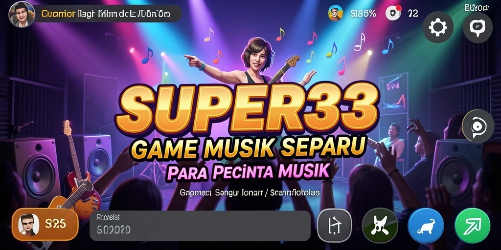 Tampilan gameplay SUPER33 yang menampilkan keseruan bermain musik.