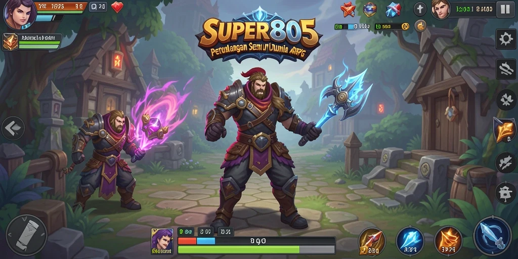 Tampilan aksi mendebarkan dari gameplay ARPG SUPER805.
