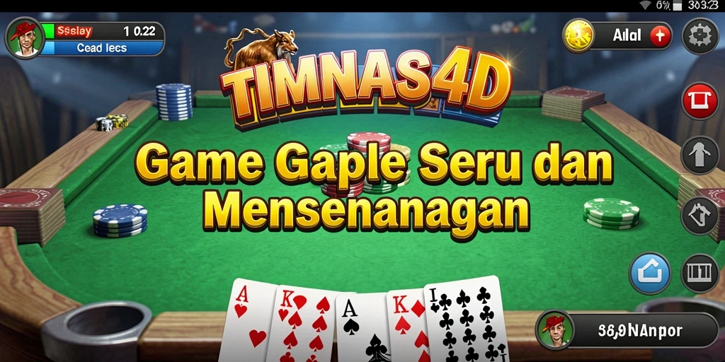 Gameplay seru TIMNAS4D dengan kartu Gaple yang menarik.