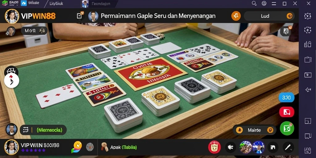 Tampilan gameplay Gaple yang menarik di VIPWIN88.