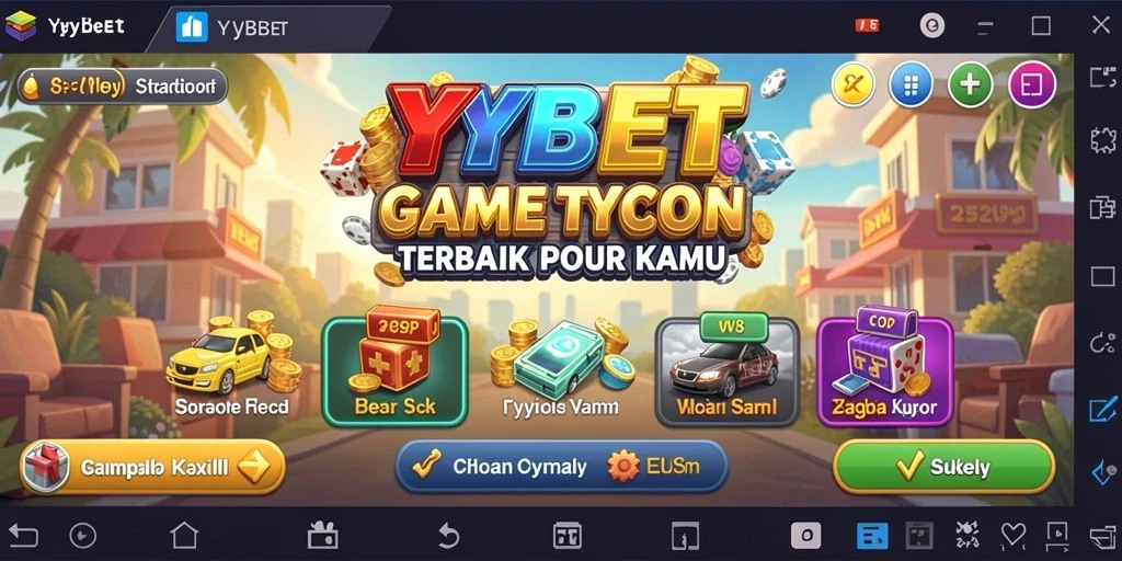 Screenshot gameplay YYBET yang menunjukkan pengelolaan bisnis Tycoon.